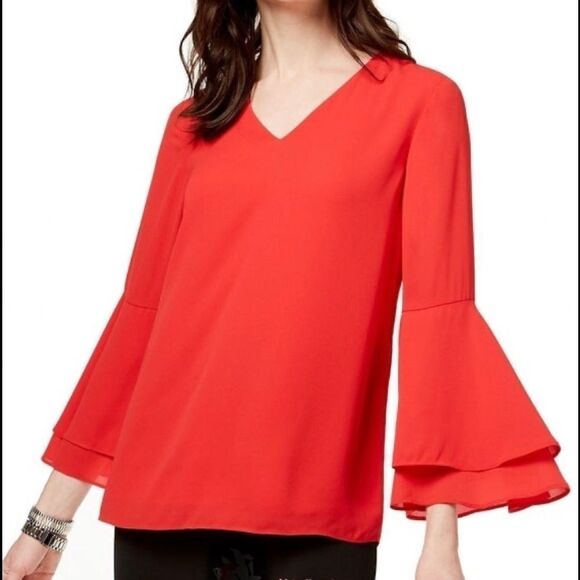 Alfani red blouse. NWOT - Picture 2 of 8